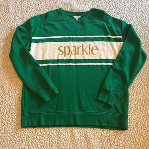 Crown & Ivy Green sparkle Christmas Sweatshirt
